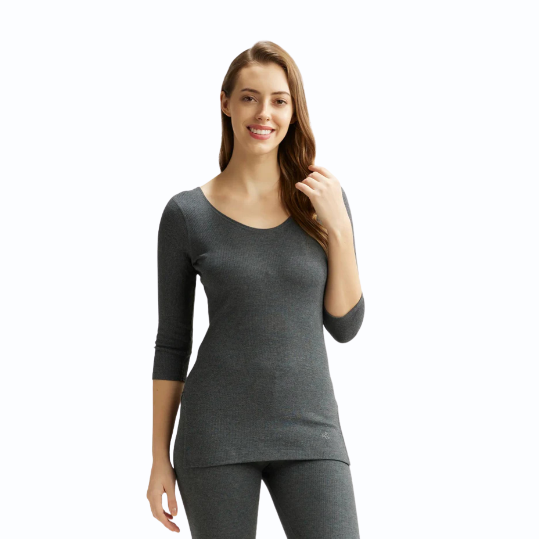 Jockey Women’s Thermal 3/4th Sleeves T-Shirt | Soft & Warm Winter Innerwear