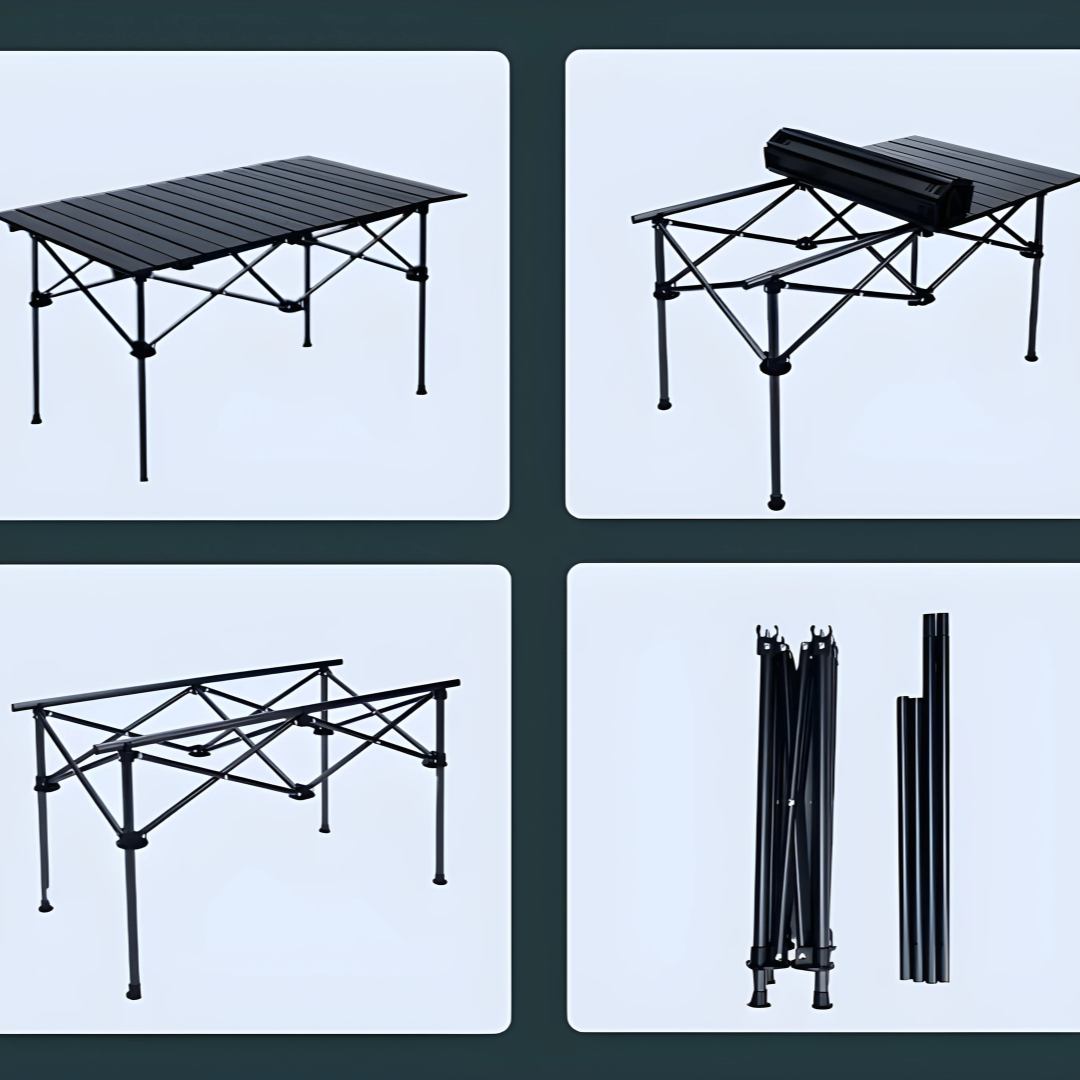 Foldable Camping Table – Large Portable Outdoor Picnic & Cooking Table for Camping, BBQs & Travel