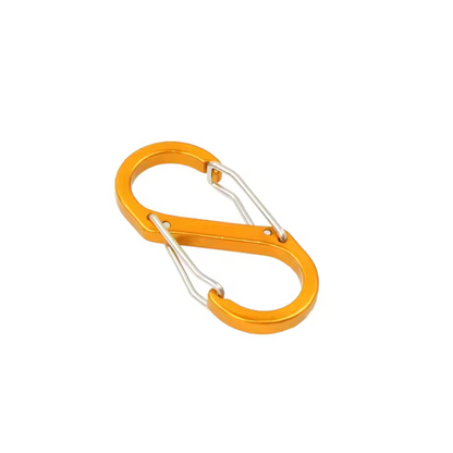 S-Shaped Carabiner Keychain – Dual Clip Hook for Keys, Bottles & Outdoor Gear