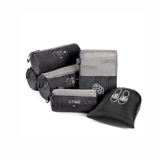TRIPOLE Organizer Packs – Black color Travel Packing Cubes for Clothes, Shoes & Accessories