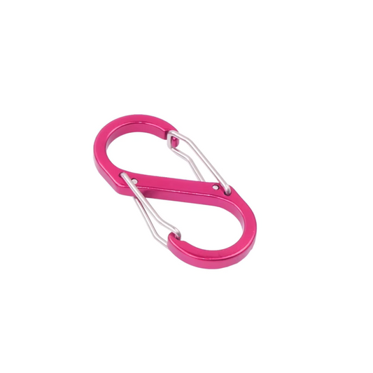 S-Shaped Carabiner Keychain – Dual Clip Hook for Keys, Bottles & Outdoor Gear