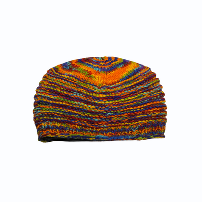 Pure Wool Multi-Color Cap – Warm & Stylish Knitted Winter Beanie for Men & Women