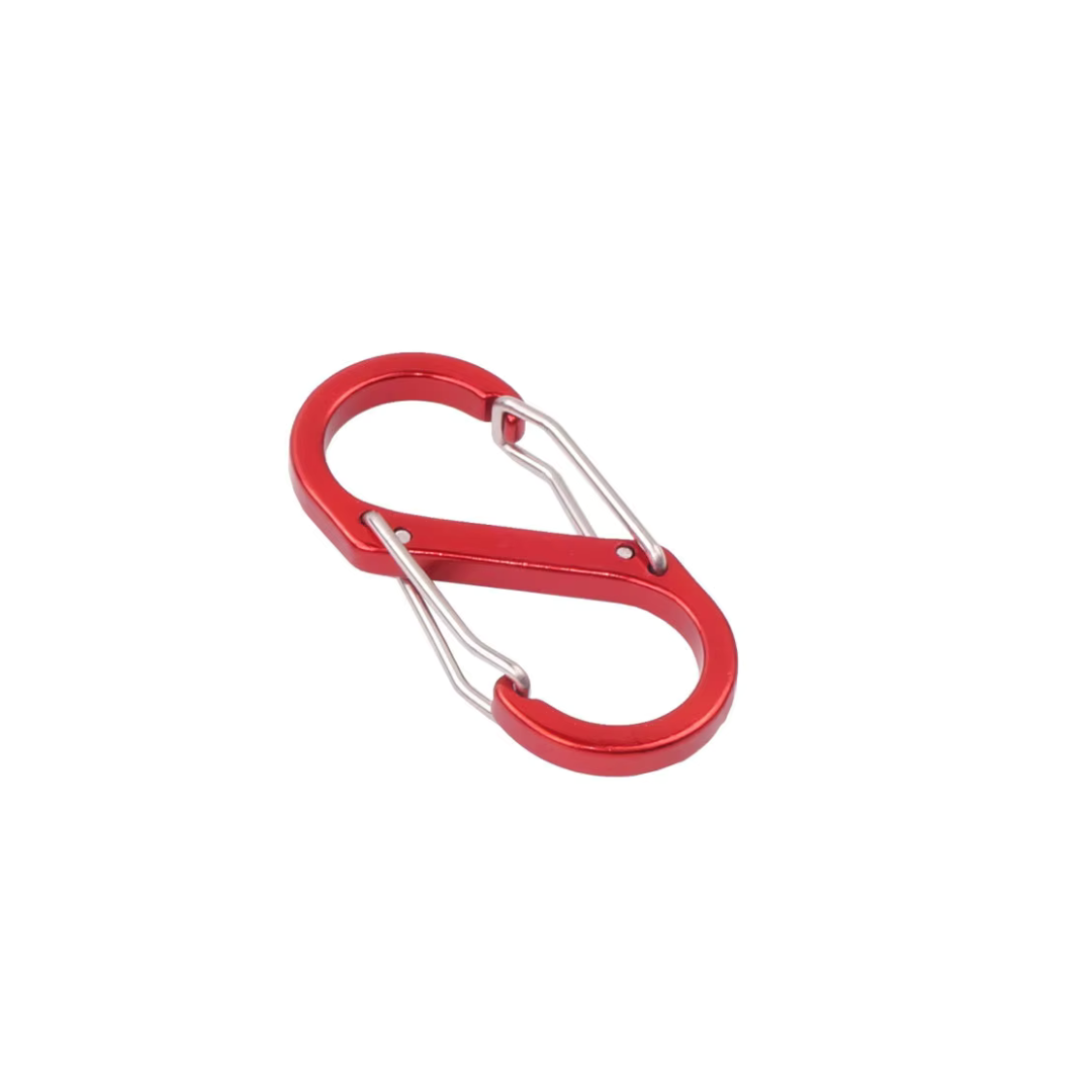 S-Shaped Carabiner Keychain – Dual Clip Hook for Keys, Bottles & Outdoor Gear