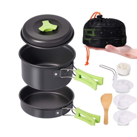 SY-200 Small Camping Cooking Set – Lightweight Portable Cookware Kit for Hiking, Trekking & Outdoor Adventures
