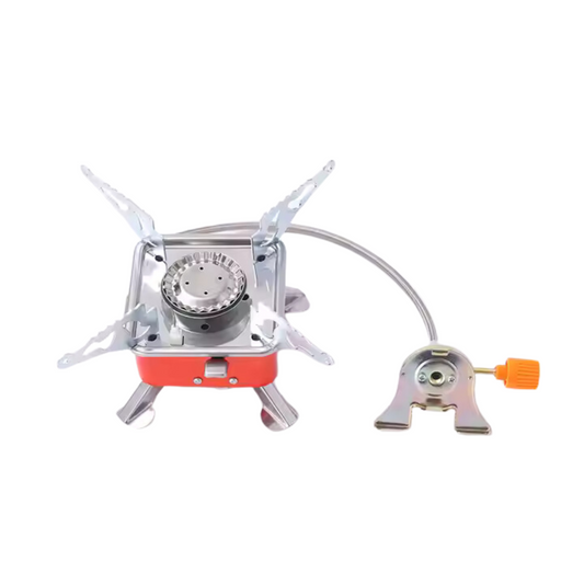 Square Camping Gas Stove with Pipe – Portable Outdoor Cooking Stove for Hiking, Trekking & Camping