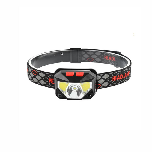 Rechargeable COB LED Head Torch – Motion Sensor Headlamp for Camping, Hiking & Outdoor Work