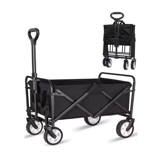 Camping Wagon Cart – Foldable, Heavy-Duty Utility Trolley for Outdoor Adventures, Beach, Garden & Travel