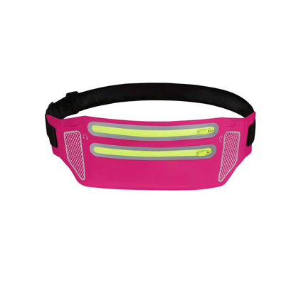 Ultra-Thin Close-Fitting Waist Bag – Double Zipper Running Belt for Mobile Phone Storage