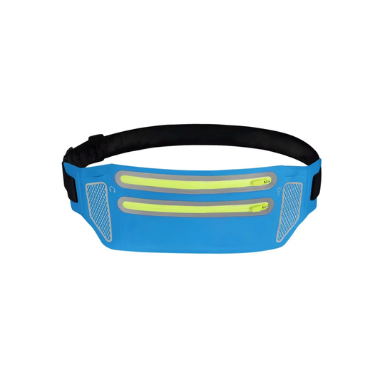 Ultra-Thin Close-Fitting Waist Bag – Double Zipper Running Belt for Mobile Phone Storage