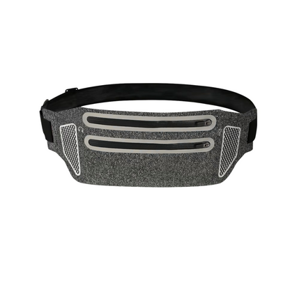 Ultra-Thin Close-Fitting Waist Bag – Double Zipper Running Belt for Mobile Phone Storage