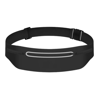 Waterproof Zipper Waist Pack – Elastic Running Belt for Travel, Sports & Hiking