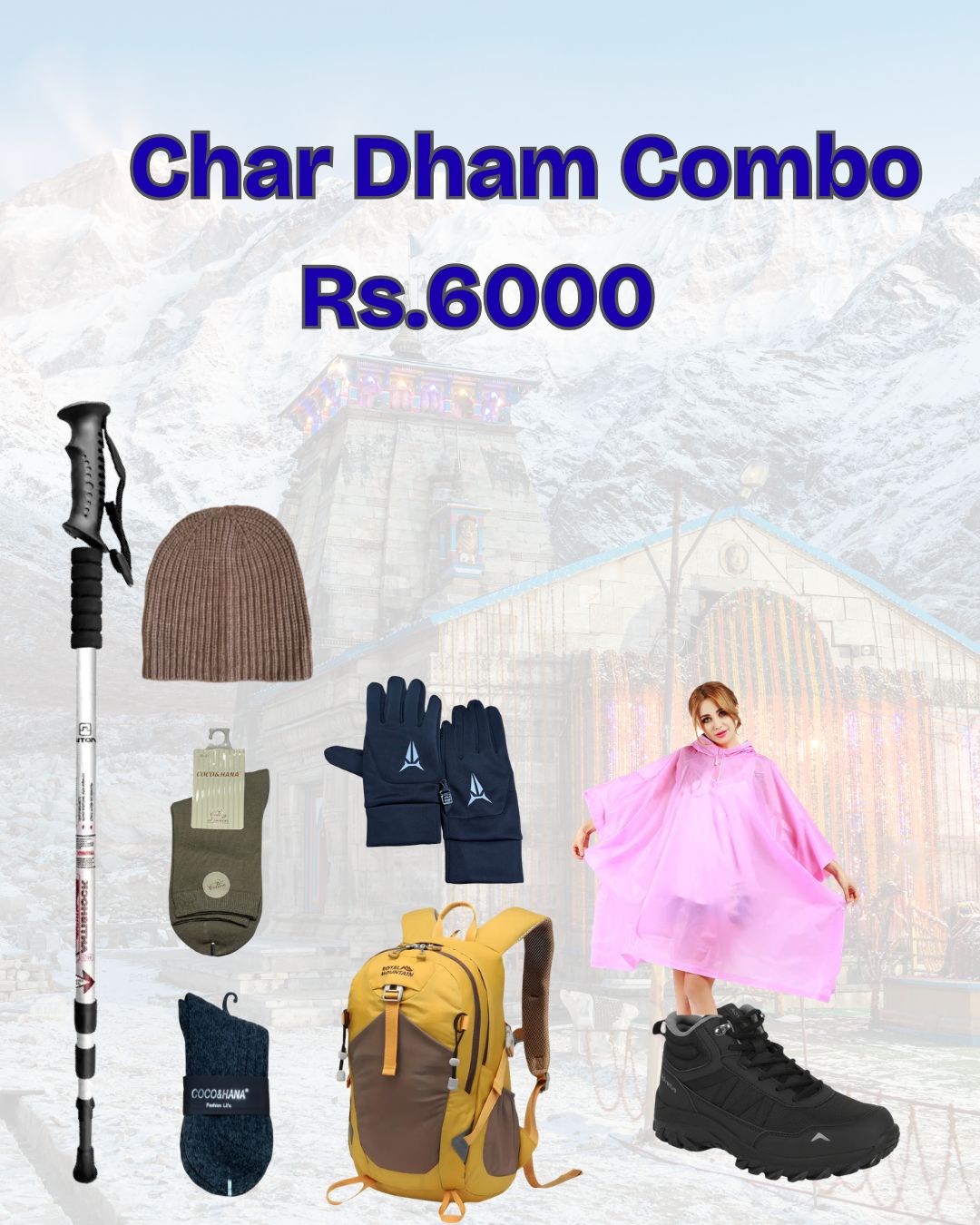 Char Dham Trekking Combo Kit @Rs.6000