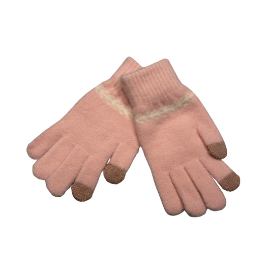 Plain Woollen Winter Gloves with Leaf Wrist Design – Soft, Warm & Elegant Gloves for Men & Women