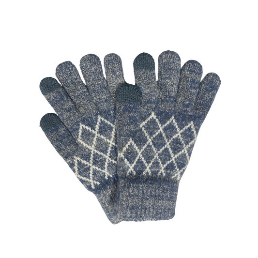 Diamond Knit Woollen Hand Gloves – Warm, Stylish & Comfortable Winter Gloves for Men & Women