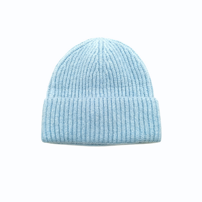 Folded Woolen Cap – Classic Knitted Winter Beanie for Men & Women