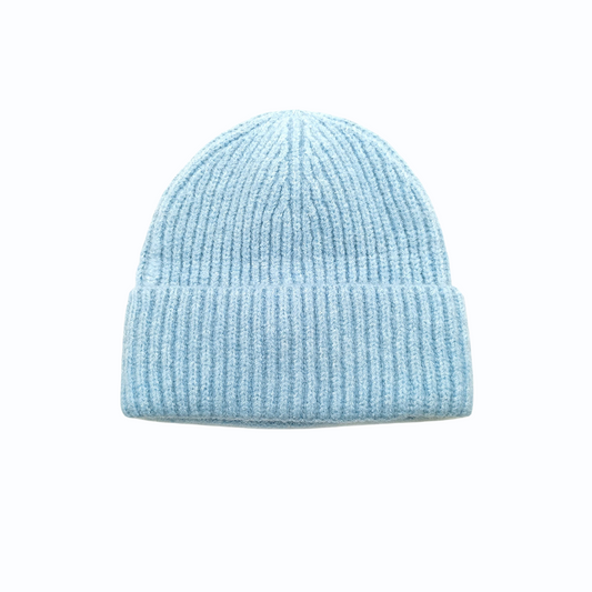 Folded Woolen Cap – Classic Knitted Winter Beanie for Men & Women