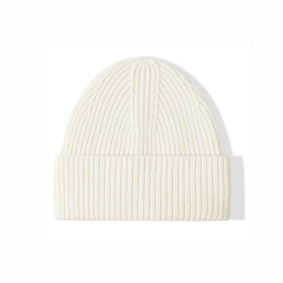 Folded Woolen Cap – Classic Knitted Winter Beanie for Men & Women