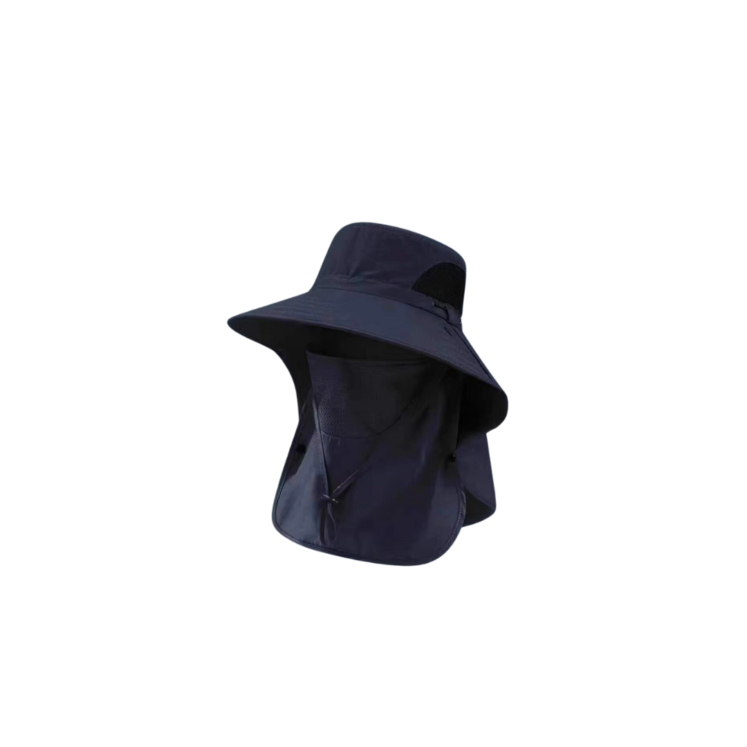 Outdoor Sun Hat with Face Mask & Neck Flap – UV Protection Cap for Hiking, Trekking & Travel