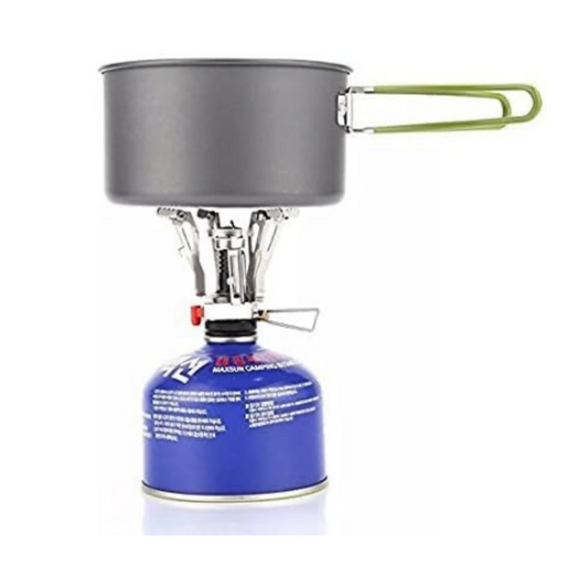 Mini Backpacking Camping Stove with Piezo Ignition – Portable Gas Stove for Hiking, Trekking & Outdoor Cooking