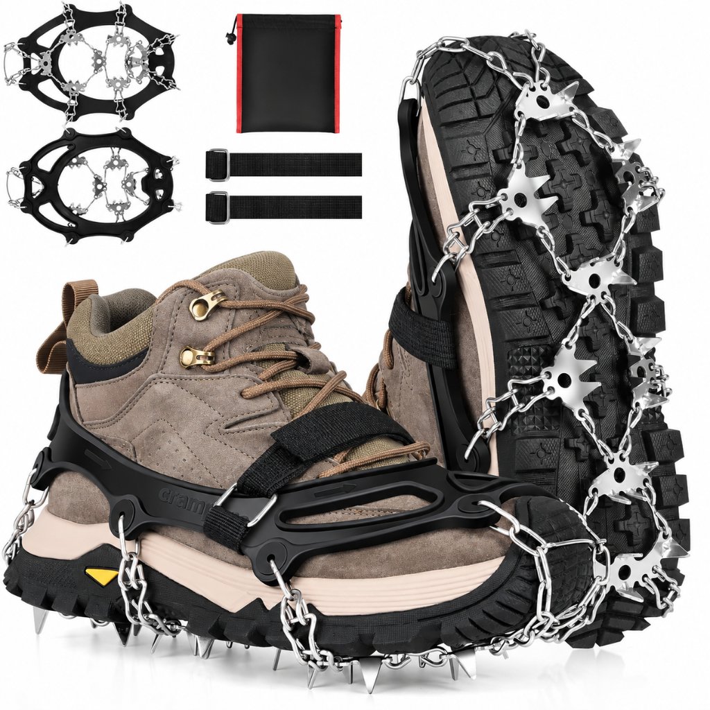 MicroSpikes Crampons 18 S – Slip-Resistant Traction for Hiking Boots & Shoes